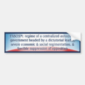 Fascisme Definitie Bumpersticker (Voorkant)