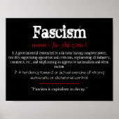 Fascisme Definitie politieke verklaring rood Poster (Voorkant)