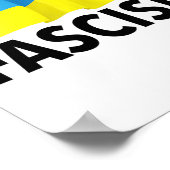 Fascisme - Gecensureerd met Oekraïense vlag Poster (Hoek)