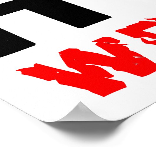 fascisme in een vlag! poster (Hoek)