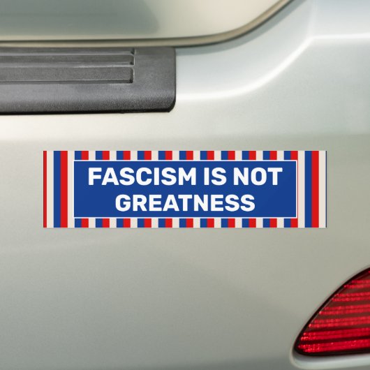 Fascisme is geen grootheid bumpersticker (Op auto)