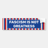 Fascisme is geen grootheid bumpersticker (Voorkant)