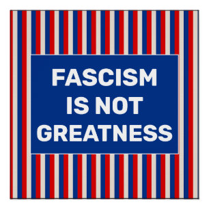 Fascisme is geen grootheid perfect poster