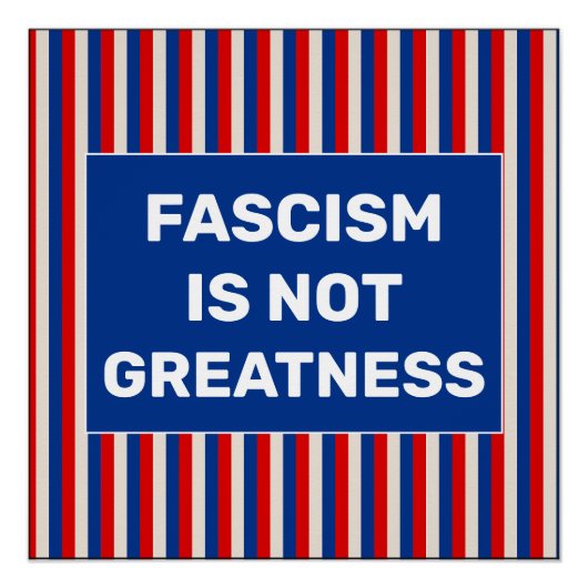 Fascisme is geen grootheid perfect poster (Voorkant)