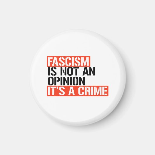 Fascisme is geen mening magneet (Voorkant)