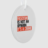 Fascisme is geen mening ornament (voorkant)