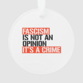 Fascisme is geen mening ornament (achterkant)