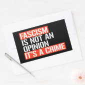 Fascisme is geen mening rechthoekige sticker (Envelop)