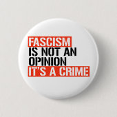 Fascisme is geen mening ronde button 5,7 cm (Voorkant)
