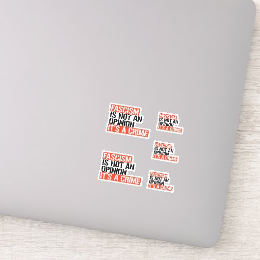 Fascisme is geen mening sticker (Detail)