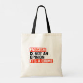 Fascisme is geen mening tote bag (Achterkant)