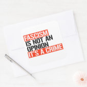 Fascisme is geen mening vierkante sticker (Envelop)