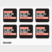 Fascisme is geen mening vierkante sticker (Vel)