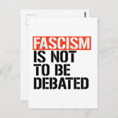 Fascisme is geen onderwerp van discussie briefkaart (Voorkant / Achterkant)
