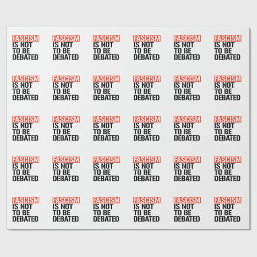Fascisme is geen onderwerp van discussie cadeaupapier (Vlak)