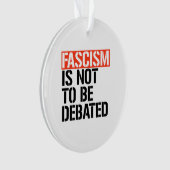 Fascisme is geen onderwerp van discussie ornament (voorkant)