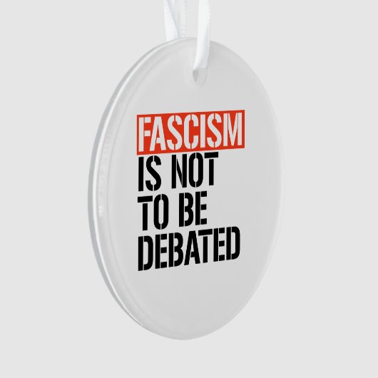 Fascisme is geen onderwerp van discussie ornament (voorkant)