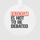 Fascisme is geen onderwerp van discussie ornament (achterkant)