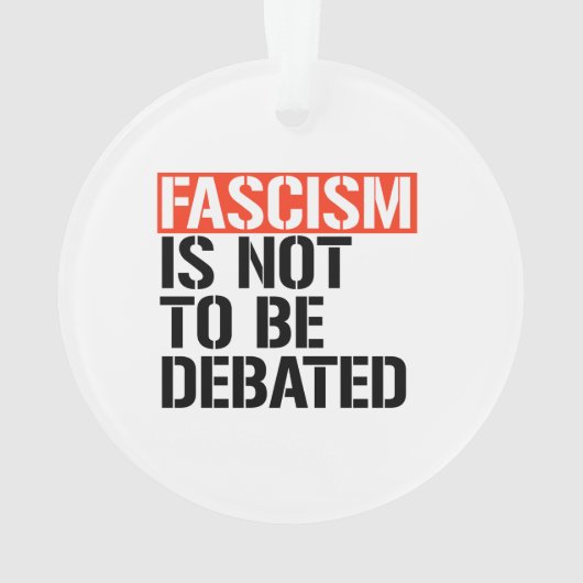 Fascisme is geen onderwerp van discussie ornament (achterkant)