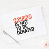Fascisme is geen onderwerp van discussie vierkante sticker (Envelop)