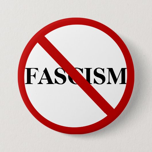 Fascisme Warning Button (Voorkant)