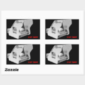 Fascisme wegstemmen rechthoekige sticker (Vel)