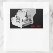 Fascisme wegstemmen rechthoekige sticker (Tas)