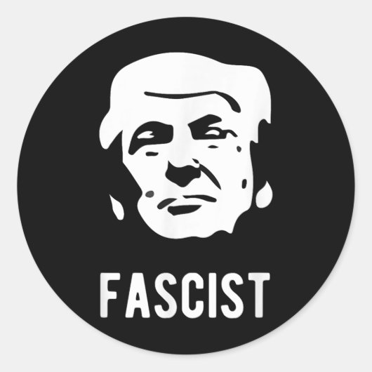 Fascistische anti-Trump Ronde Sticker (Voorkant)