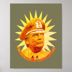 Fascistische commandant op de Kaas Poster