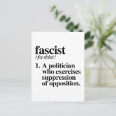 fascistische definitie briefkaart (Staand voorkant)