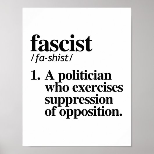 fascistische definitie - een politicus die ons uit poster (Voorkant)
