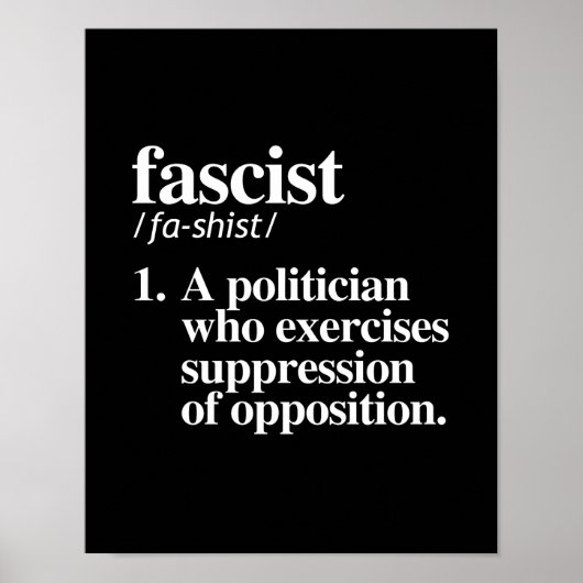 fascistische definitie - een politicus die ons uit poster (Voorkant)