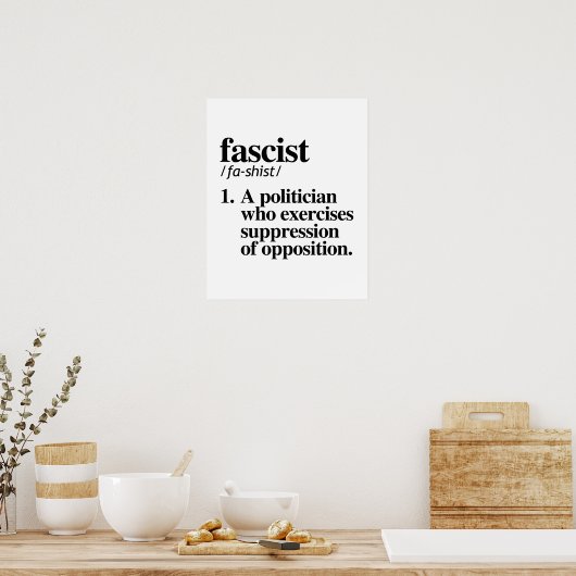 fascistische definitie poster (Keuken)