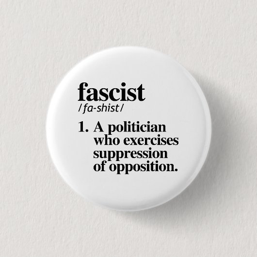 fascistische definitie ronde button 3,2 cm (Voorkant)