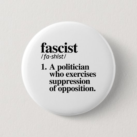 fascistische definitie ronde button 5,7 cm (Voorkant)