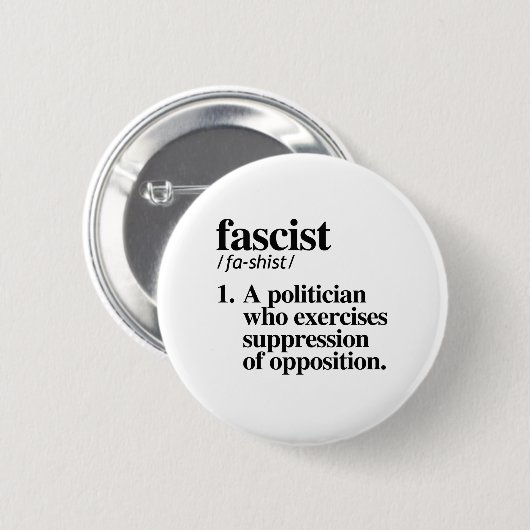 fascistische definitie ronde button 5,7 cm (Voorkant /achterkant)