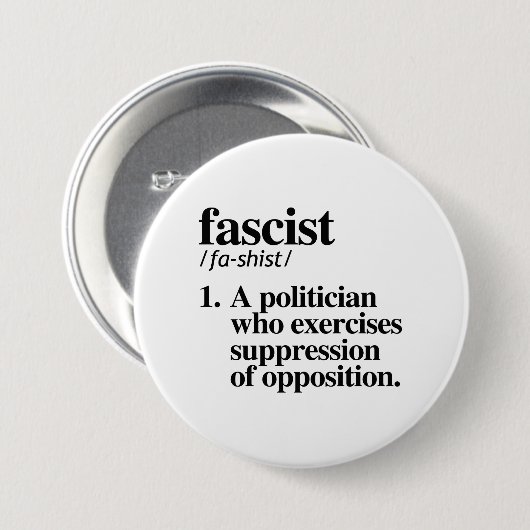 fascistische definitie ronde button 7,6 cm (Voorkant /achterkant)