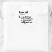 fascistische definitie ronde sticker (Tas)