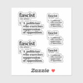 fascistische definitie sticker (Vel)