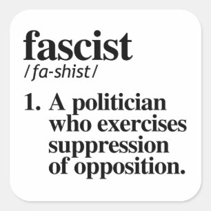 fascistische definitie vierkante sticker