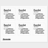 fascistische definitie vierkante sticker (Vel)