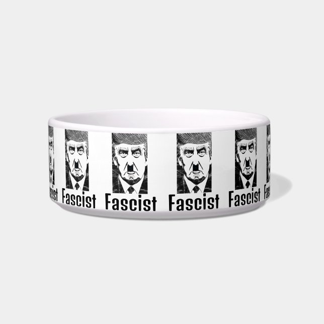 Fascistische Trump Pet Bowl Voerbakje (Voorkant)