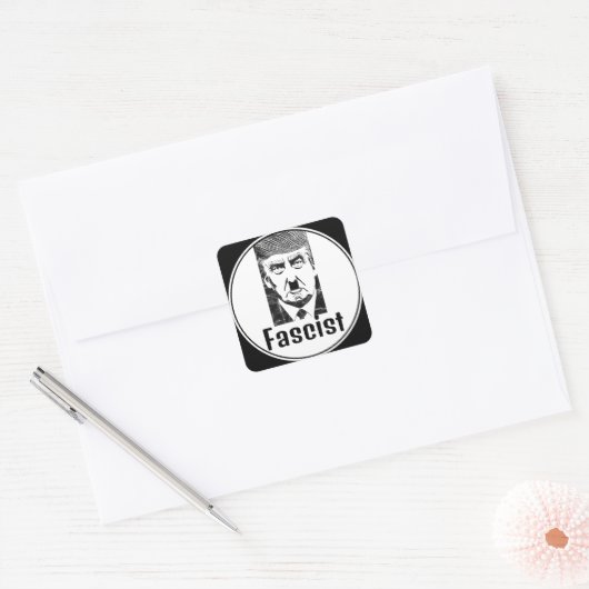 Fascistische Trump-Sticker Vierkante Sticker (Envelop)