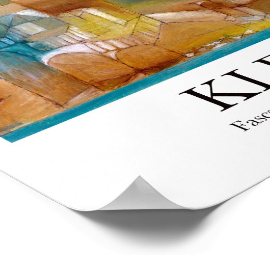 Fasçsade Brown-Green van Paul Klee Poster (Hoek)