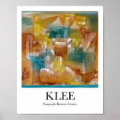 Fasçsade Brown-Green van Paul Klee Poster (Voorkant)