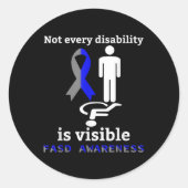 Fasd awareness foetale alcoholspectrumstoornis SUP Ronde Sticker (Voorkant)