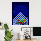 Fase 21 - De Louvre-piramide Poster (Thuiskantoor)