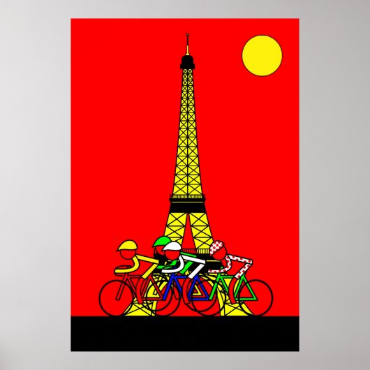 Fase 21 - Eiffeltoren in geel Poster (Voorkant)