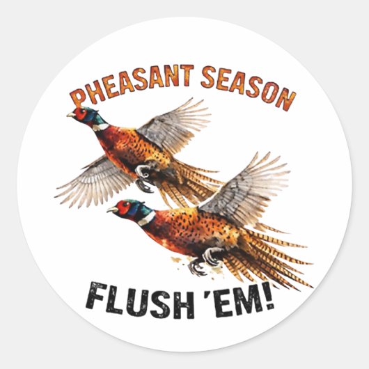 Faseantenseizoen Ronde Sticker (Voorkant)