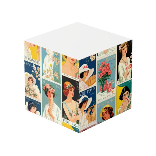 Fasen van de afneembare notitieblokjes kubus (Voorkant hoekig)